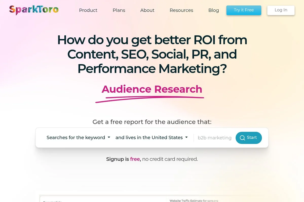 Screenshot of Rand Fishkin homepage