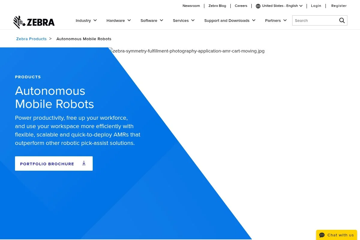 Screenshot of Fetch Robotics homepage