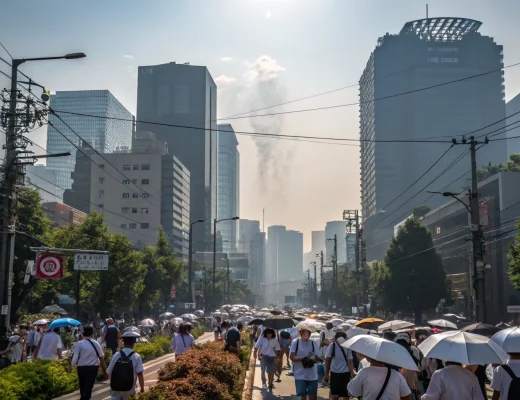 japan heat record western