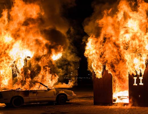 Masked Youths Set Fire to Larne Leisure Centre