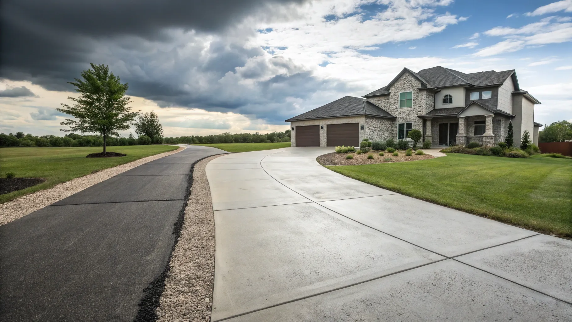 concrete asphalt driveways cost climate considerations