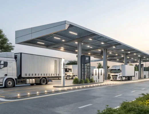 electric truck battery swap station