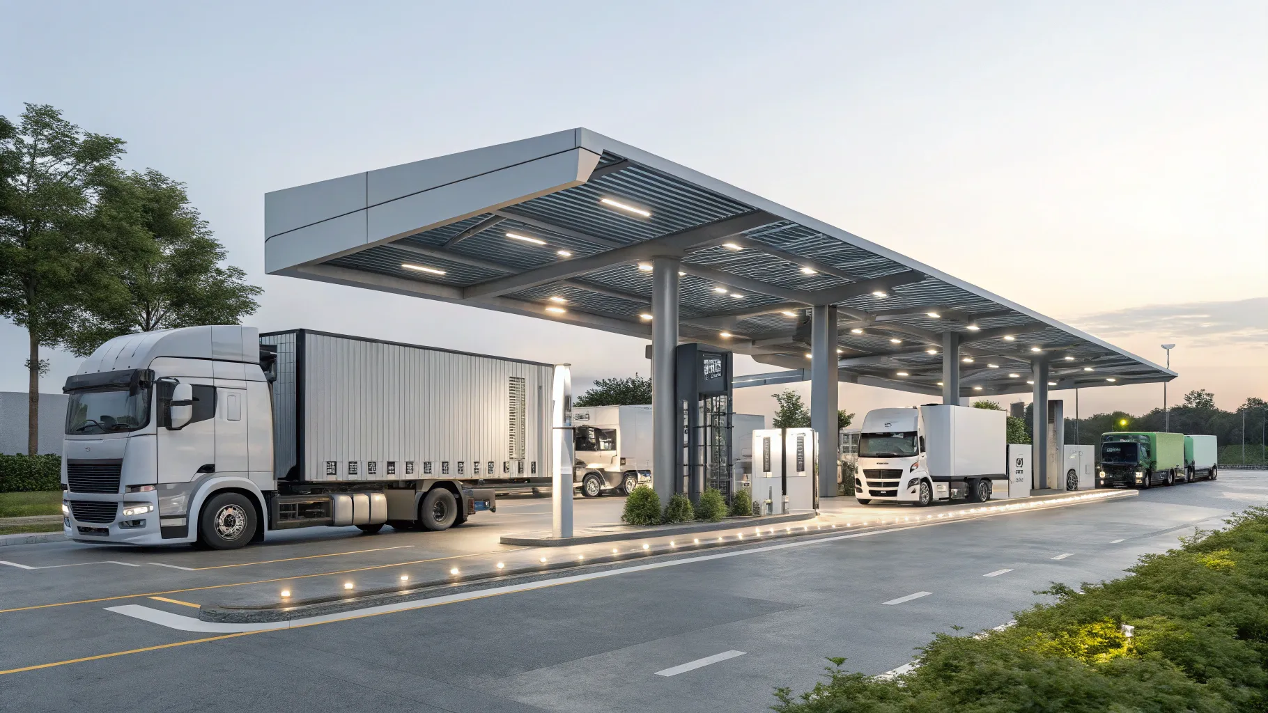 electric truck battery swap station