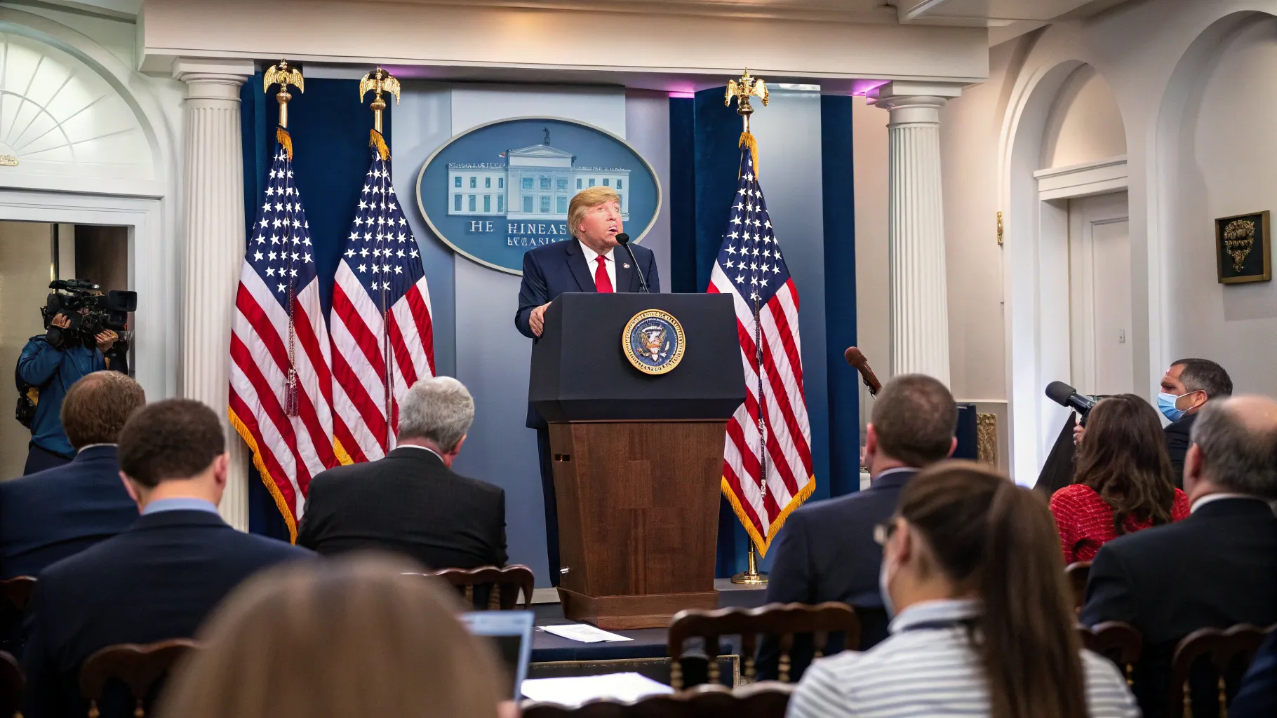trump addresses quarterly financial reports
