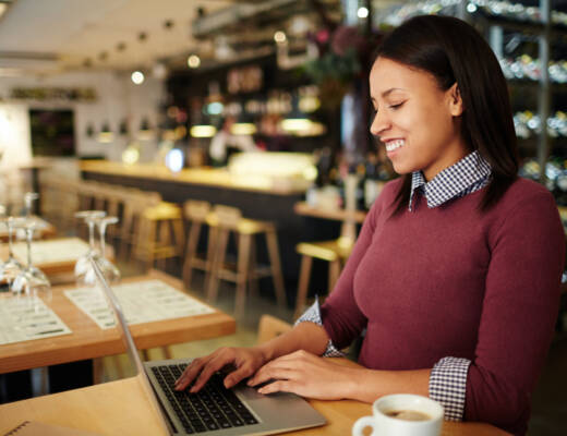 latino founder on laptop