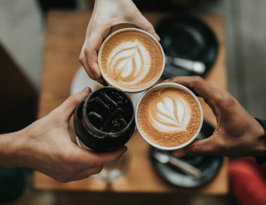 Coffee Corner with cups of coffee