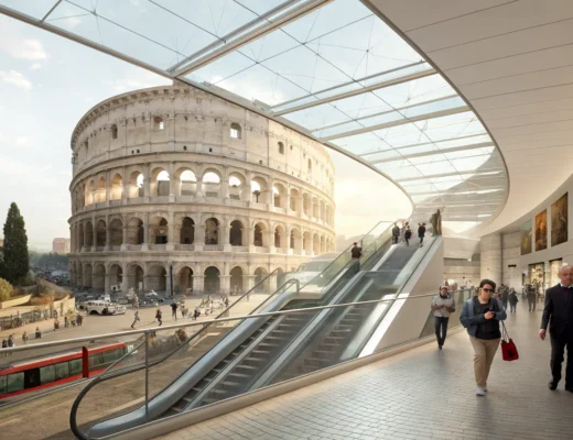 new colosseum station doubles as museum