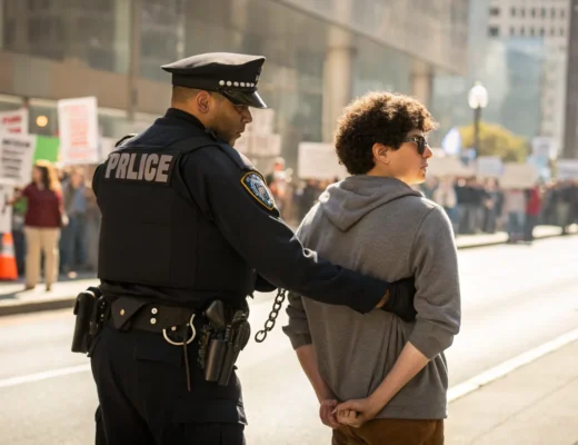 police detain petition organizer accountability