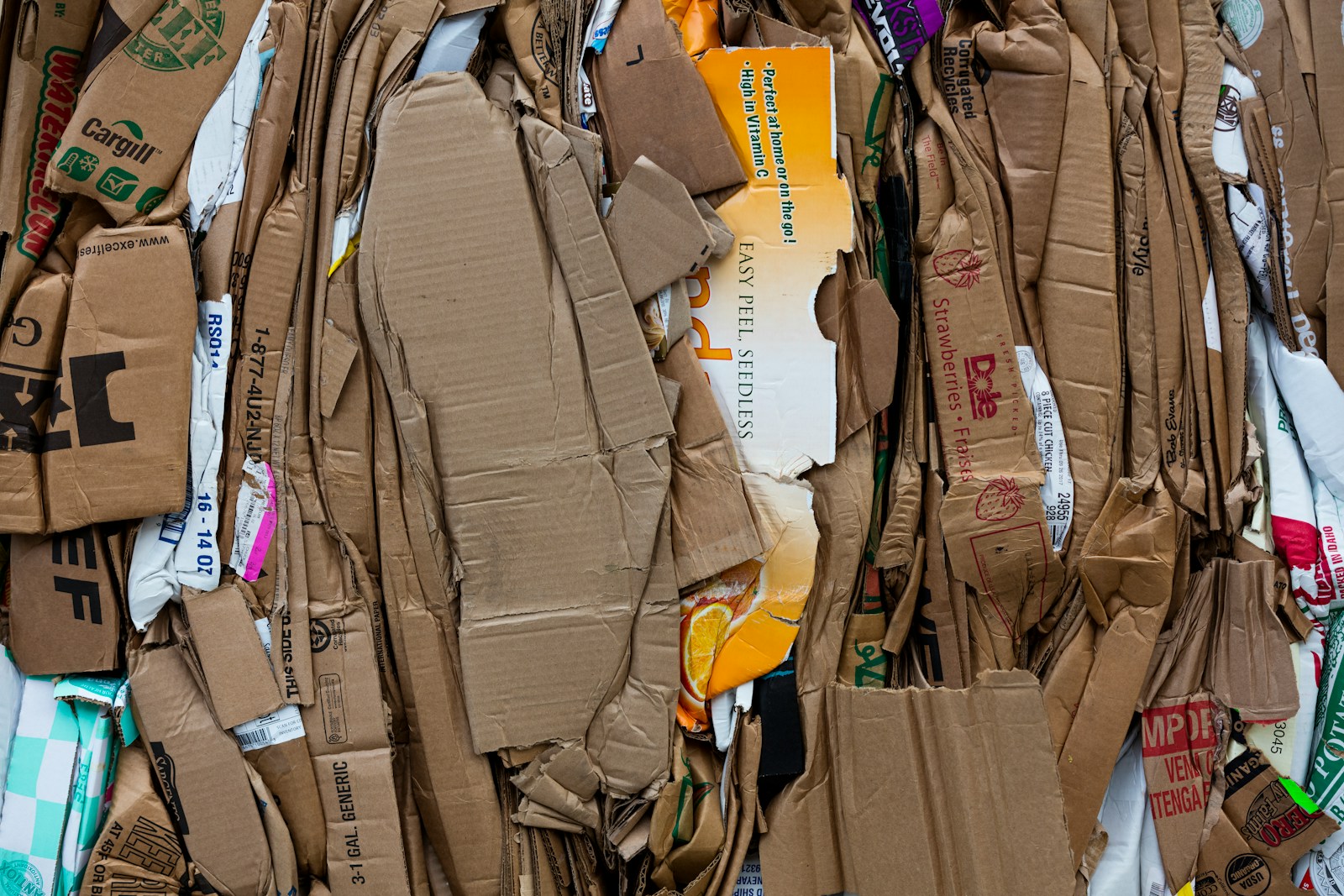 crushed cardboard lot