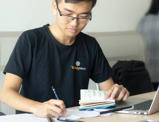 Founder reviewing startup financials and margins with concern