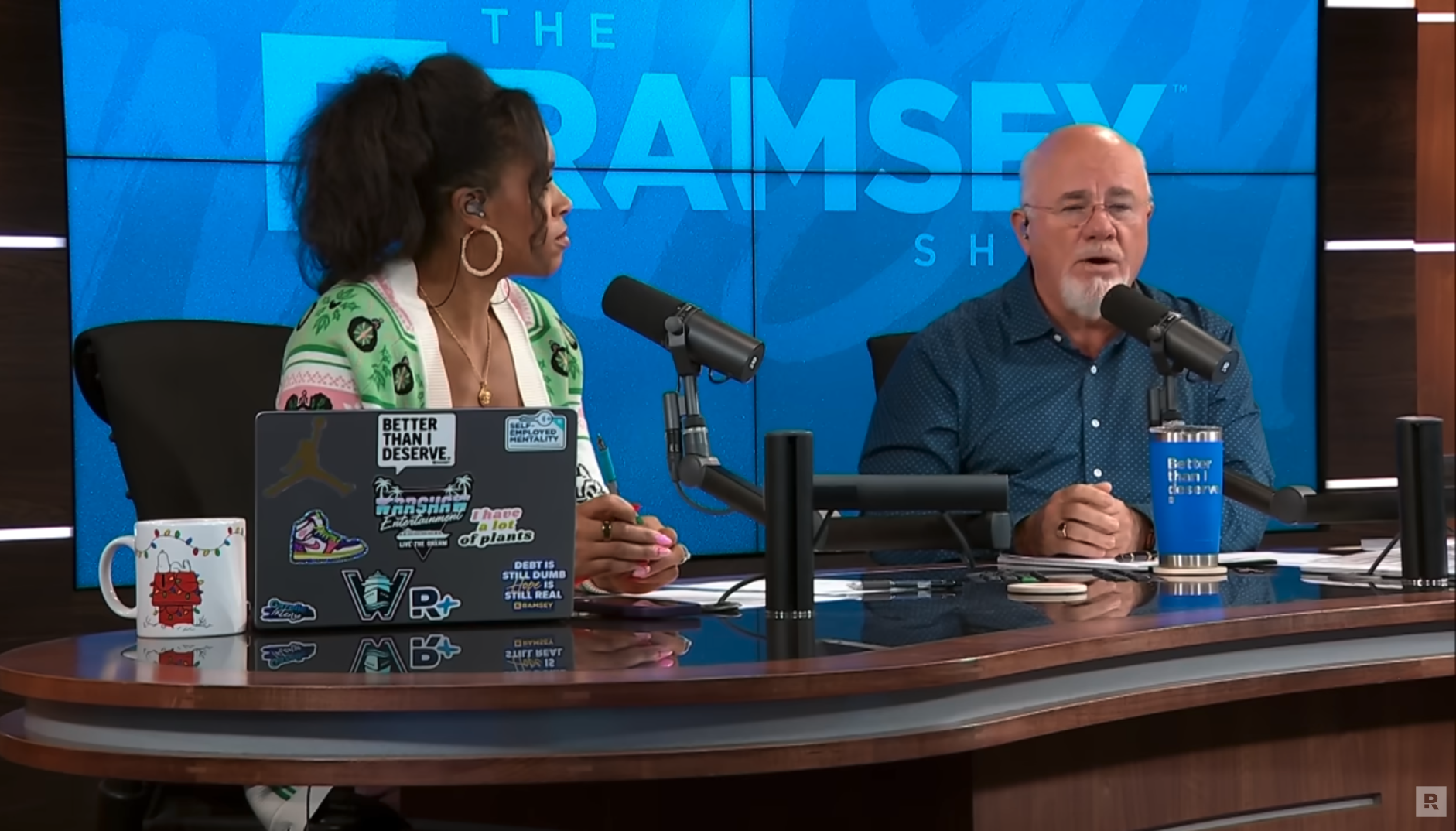 Image of The Ramsey Show Highlights Youtube channel host speaking with talk show guest; gen z wired differently