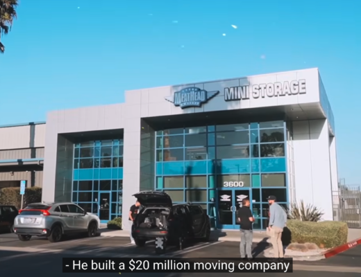 Image of UpFlip Youtube channel episode snapshot introducing featured guest business; moving empire