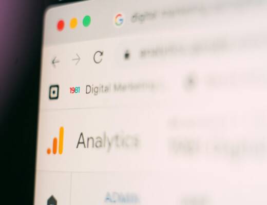 a close up of a computer screen with a blurry background; b2b startup content strategy