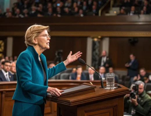 warren denounces financial corruption washington