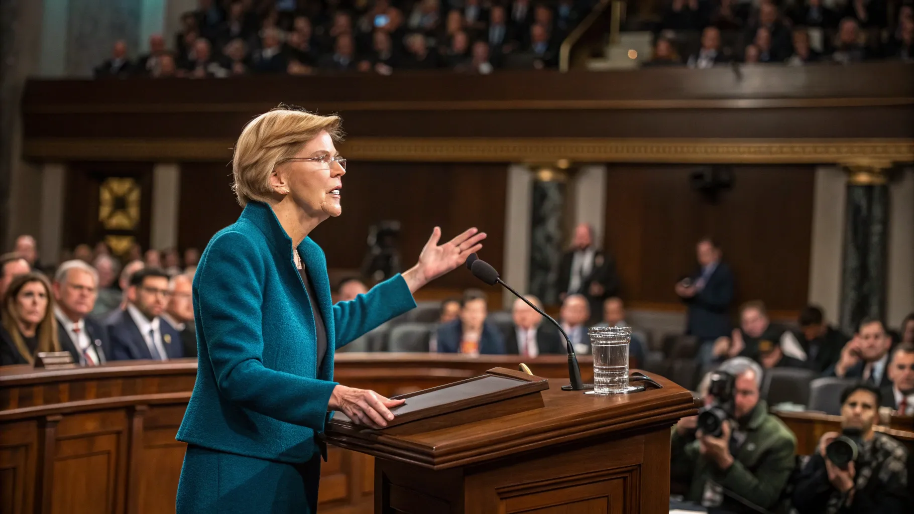 warren denounces financial corruption washington