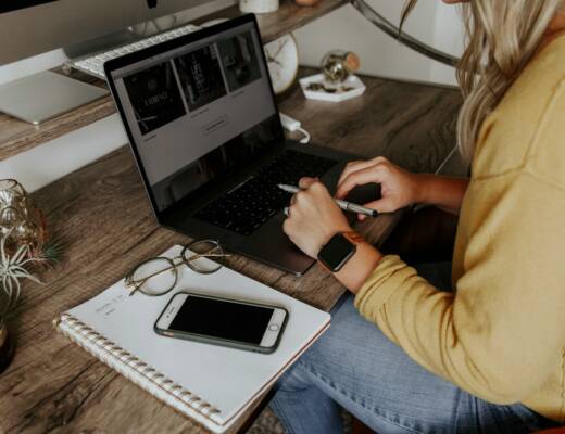 person working from home on laptop; choose yourself now