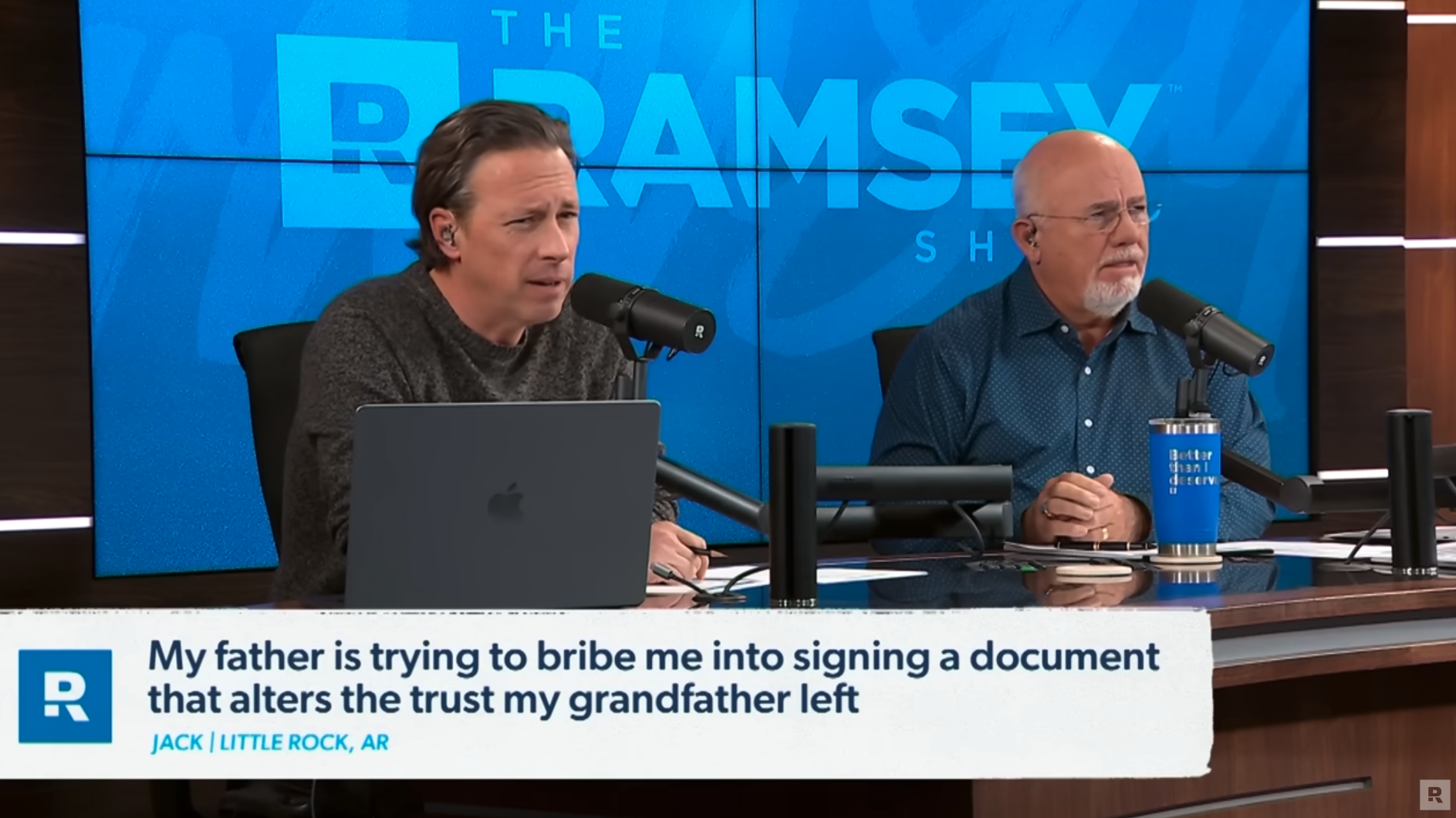 Image of The Ramsey Show Highlights Youtube channel hosts speaking; family boundaries