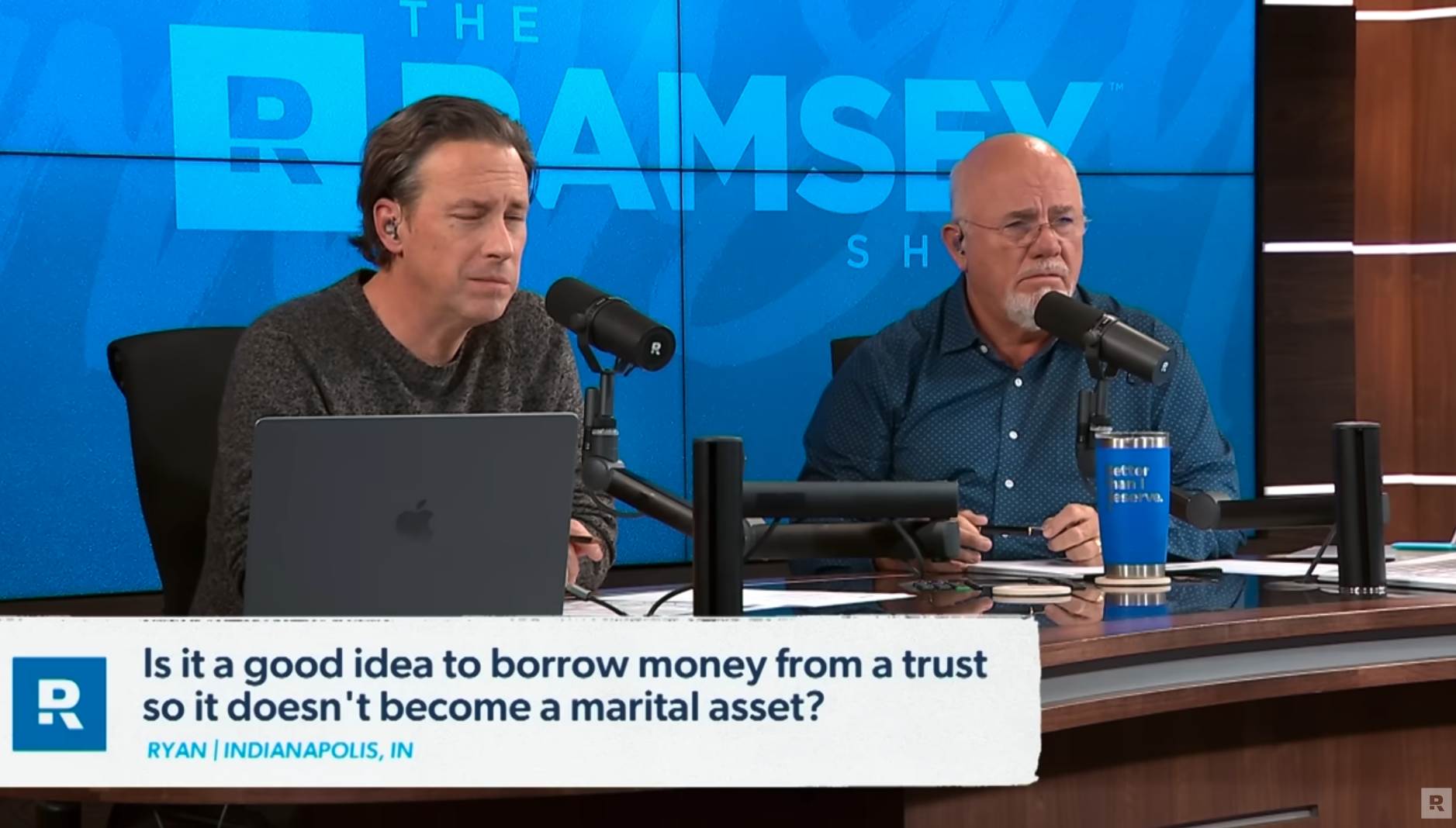Image of The Ramsey Show Highlights Youtube channel hosts speaking; inherit cash