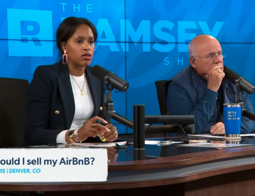 Image of The Ramsey Show Highlights Youtube channel hosts speaking; letting preference wreck finances