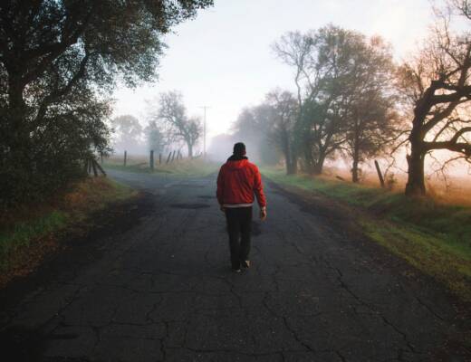 man taking a morning walk; founders do before breakfast