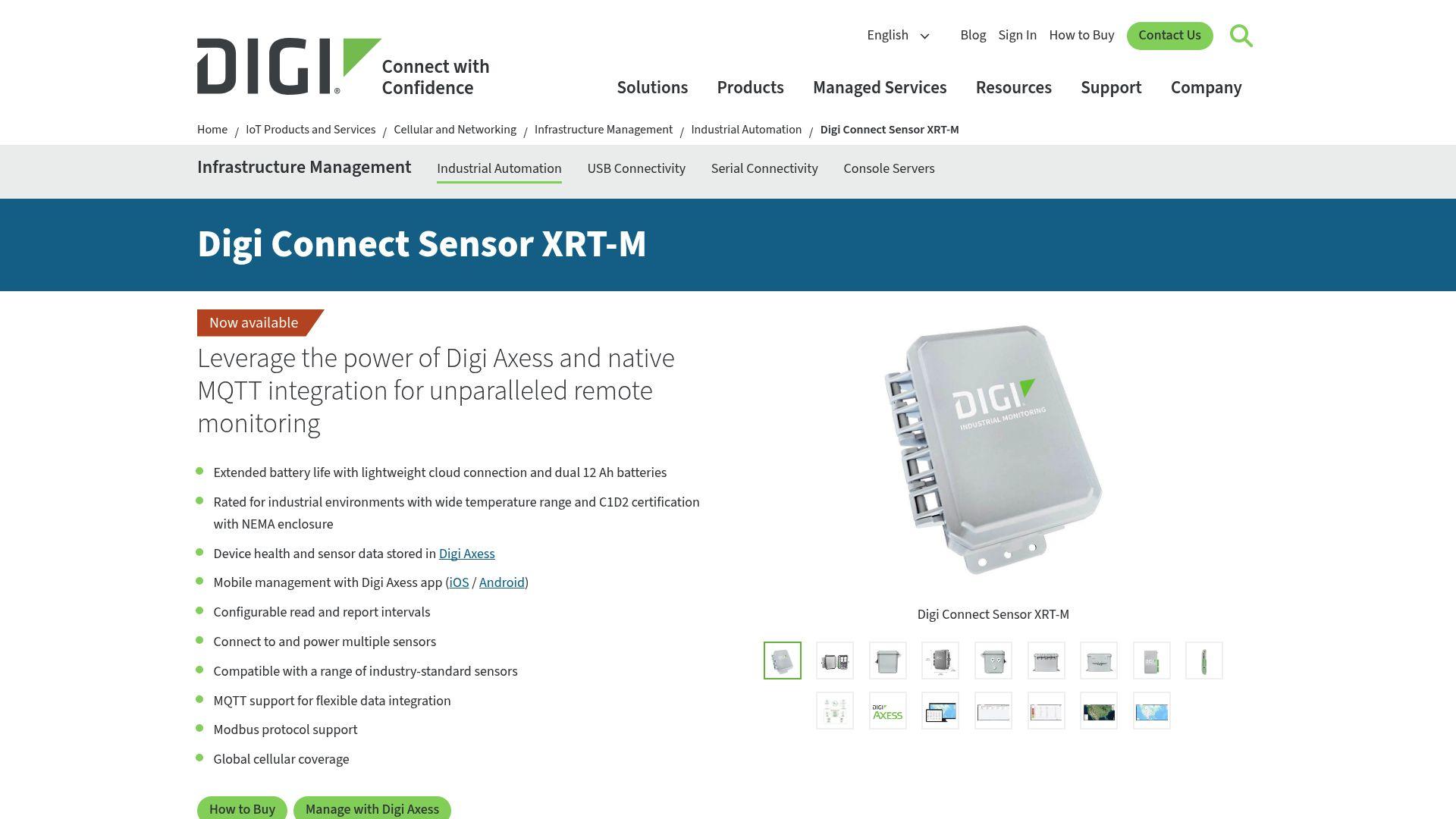 Digi Connect Sensor XRT-M IoT Router
